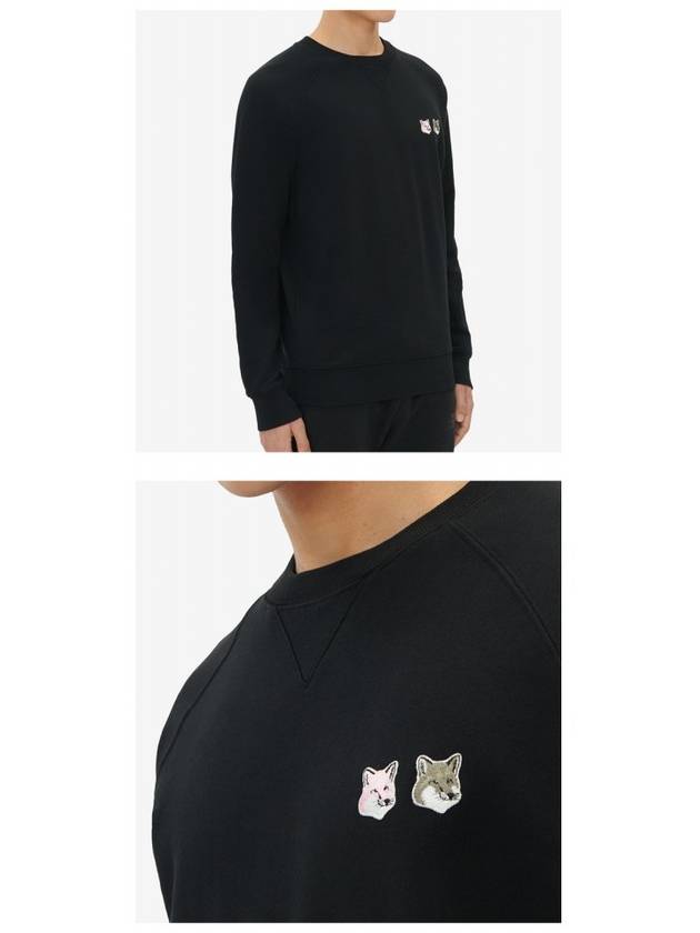 Monochrome Fox Head Patch Classic Sweatshirt Black - MAISON KITSUNE - BALAAN 6