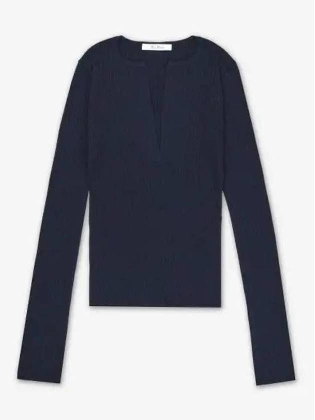 Urlo V-Neck Knit Top Navy - MAX MARA - BALAAN 2