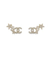 Big Star Crystal CC Logo Earrings Gold - CHANEL - BALAAN 1