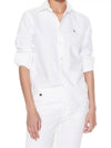 Pony Classic Fit Long Sleeve Shirt White - POLO RALPH LAUREN - BALAAN 2