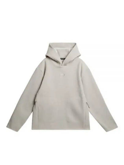 Men's Matt Tech Knit Hoodie Moonbeam - J.LINDEBERG - BALAAN 2