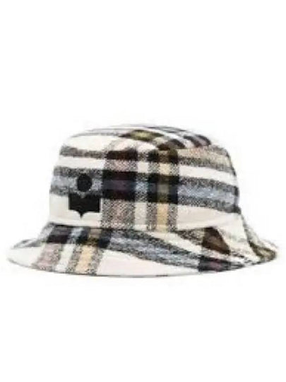 Check Wool Bucket Hat Ivory - ISABEL MARANT - BALAAN 2