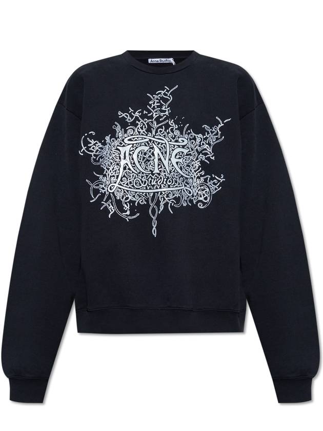 Logo Print Sweatshirt Black - ACNE STUDIOS - BALAAN 5