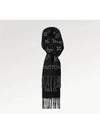 Monogram Wool Scarf Black - LOUIS VUITTON - BALAAN 3