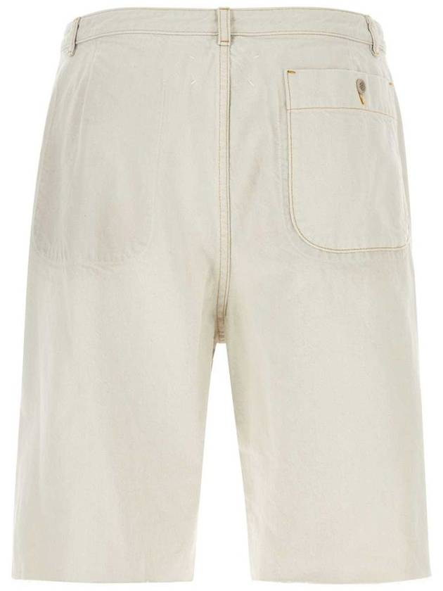 Cotton Denim Shorts White - MAISON MARGIELA - BALAAN 3