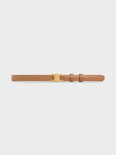 Triomphe Small Taurillon Leather Belt Bronze - CELINE - BALAAN 2