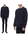 Diagonal Raised Fleece Sweatshirt Navy - CP COMPANY - BALAAN 3