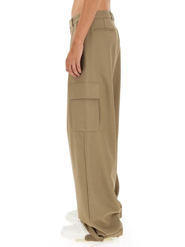 OW EMB Drill Cargo Pants OMCF037F23FAB004 6161 BEIGE BEIGE B0170476430 - OFF WHITE - BALAAN 9