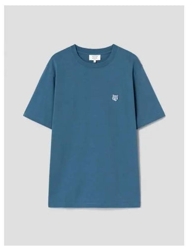 Men s Foxhead Patch Comfort T Shirt Lake Blue Domestic Product GM0024090682369 - MAISON KITSUNE - BALAAN 1