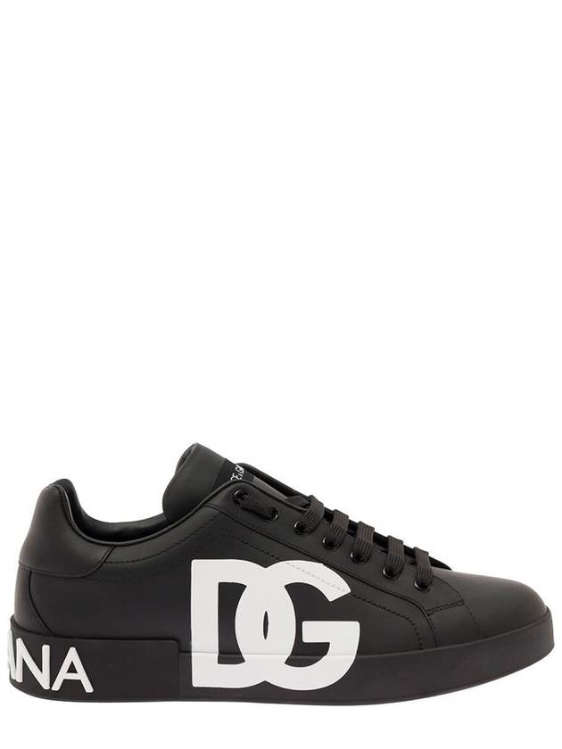 Saint Tropez Calfskin Sneakers Black - DOLCE&GABBANA - BALAAN 2