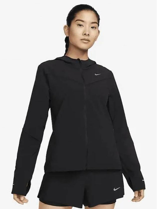 Swift UV Running Hooded Zip-Up Jacket Black - NIKE - BALAAN 2