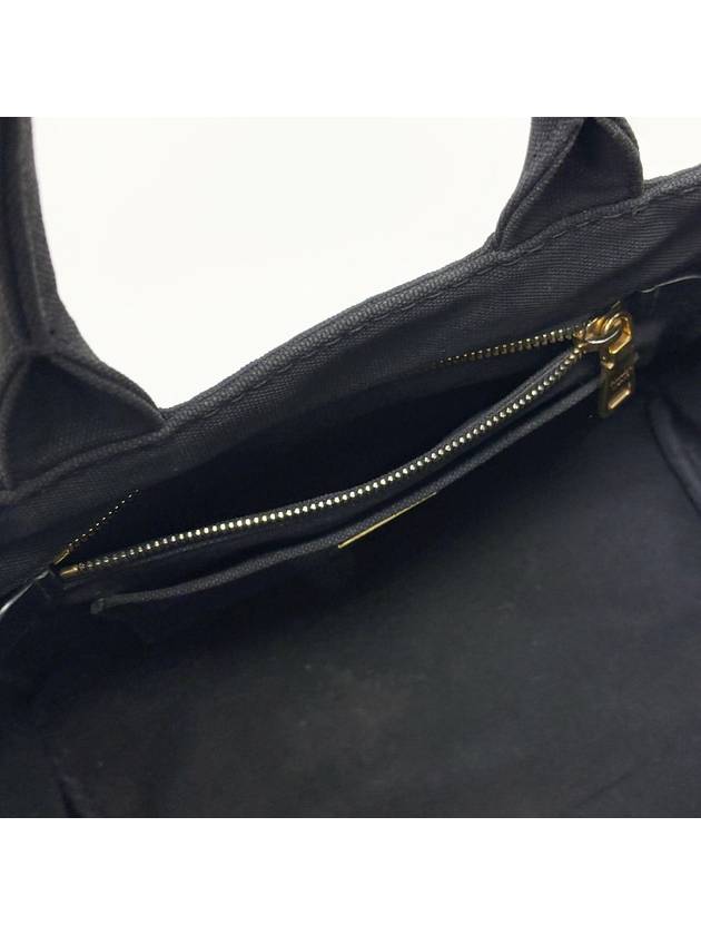 Black Canvas Canapa Tote Bag 4VPRB19326 - PRADA - BALAAN 9