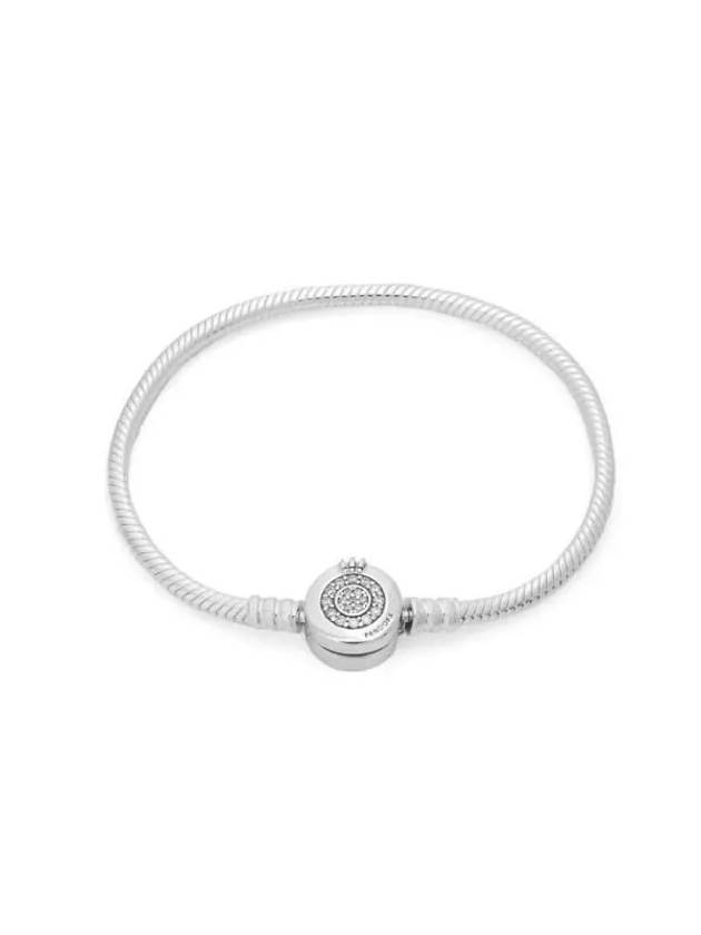 Moments Crown O Snake Chain Bracelet Silver - PANDORA - BALAAN 3