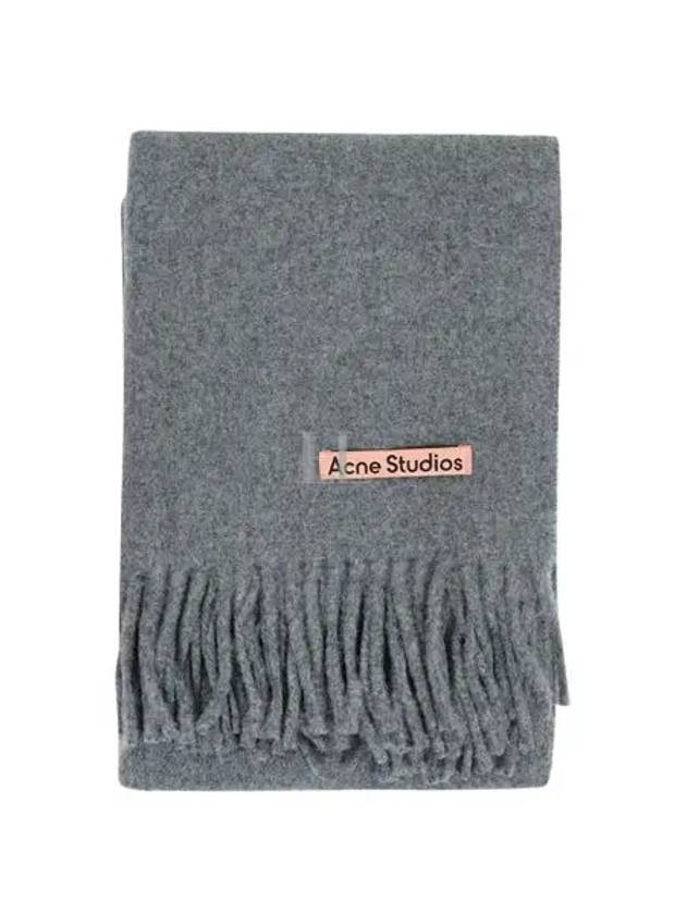 Wool Fringe Scarf Grey Melange - ACNE STUDIOS - BALAAN 2