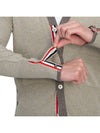 Men's Diagonal Armband Cashmere V-Neck Cardigan Beige - THOM BROWNE - BALAAN 9