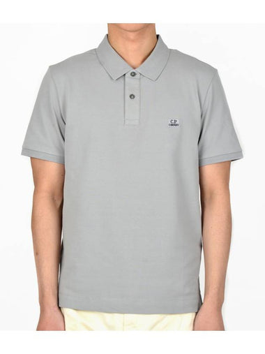 Stretch Piquet Slim Polo Shirt Grey - CP COMPANY - BALAAN 1