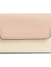 Logo Color Block Saffiano Card Wallet Pink - MARNI - BALAAN 6