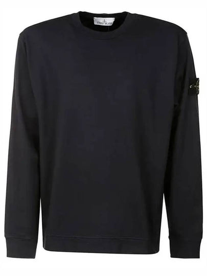 Men's Wappen Patch Crew Neck Sweatshirt Navy - STONE ISLAND - BALAAN 2