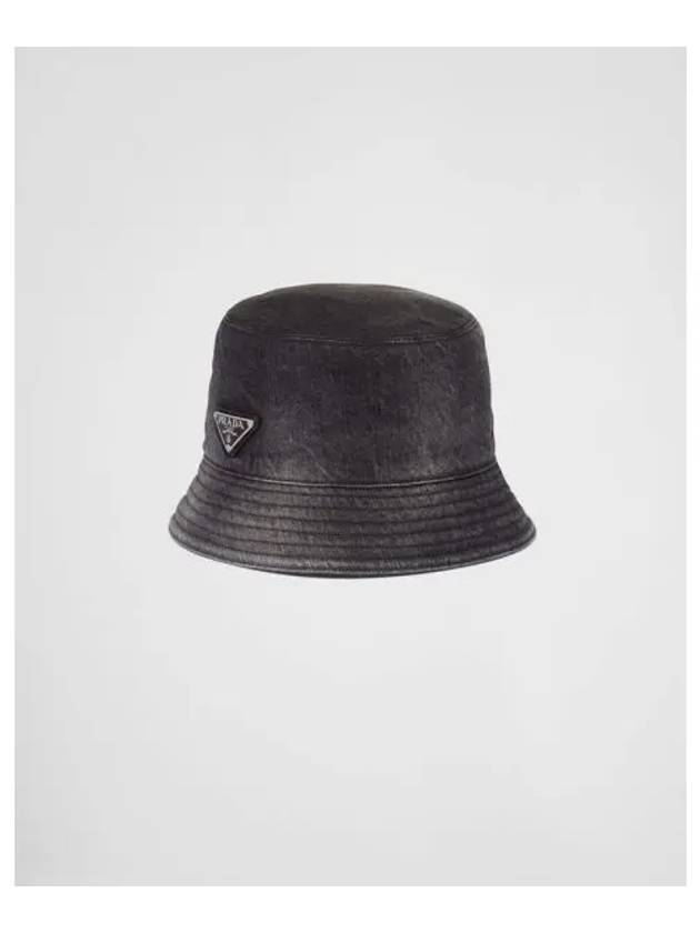 Denim Bucket Hat Grey - PRADA - BALAAN 2