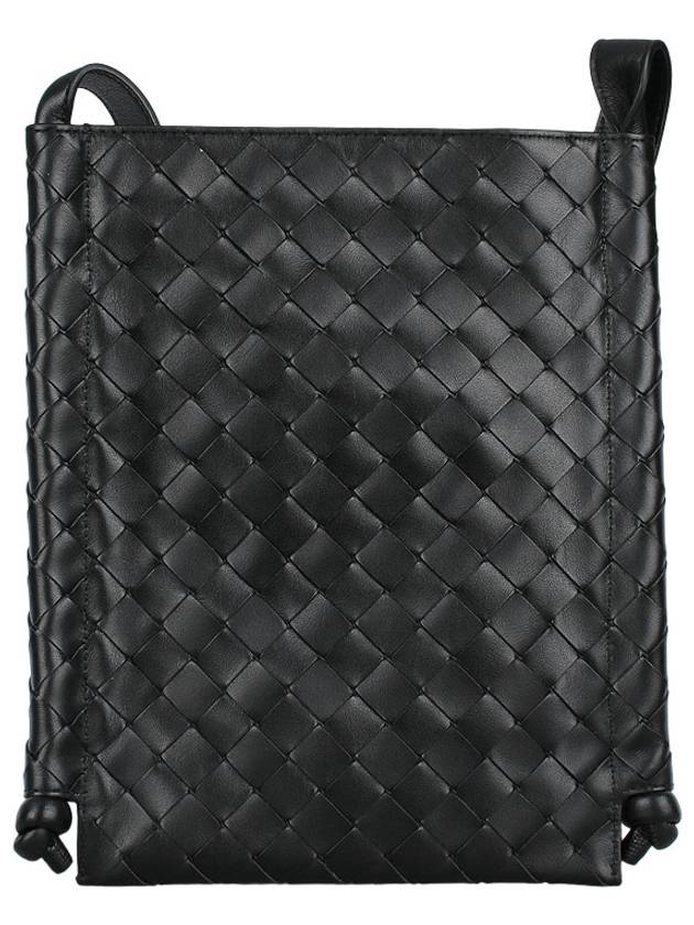 Intrecciato Flat Loop Small Cross Bag Black - BOTTEGA VENETA - BALAAN 6