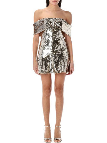 SEQUIN GOLD MINI DRESS - SELF PORTRAIT - BALAAN 1