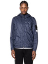 Garment Dyed Micro Yarn Hooded Jacket Navy - STONE ISLAND - BALAAN 4