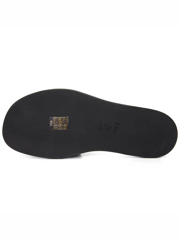 Every-D Embossed Lambskin Slippers Black - DIOR - BALAAN 6