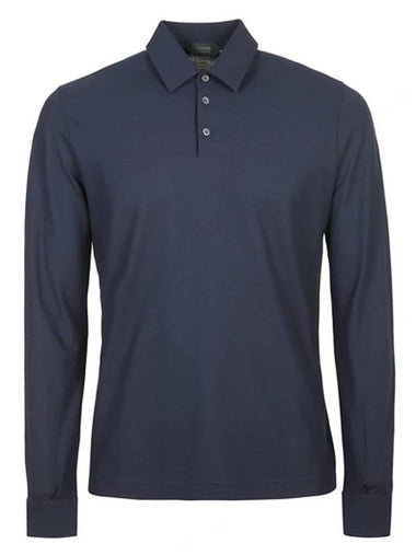 Men's Ice Cotton Polo Shirt Navy - ZANONE - BALAAN 1