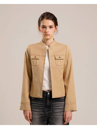 Pintuck Rivet Jacket Beige - TUDE - BALAAN 2