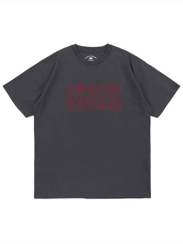 I LOVE RETRO T SHIRTS CHARCOAL - POLYGRAM - BALAAN 1