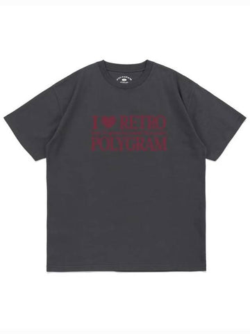 I LOVE RETRO T SHIRTS CHARCOAL - POLYGRAM - BALAAN 1