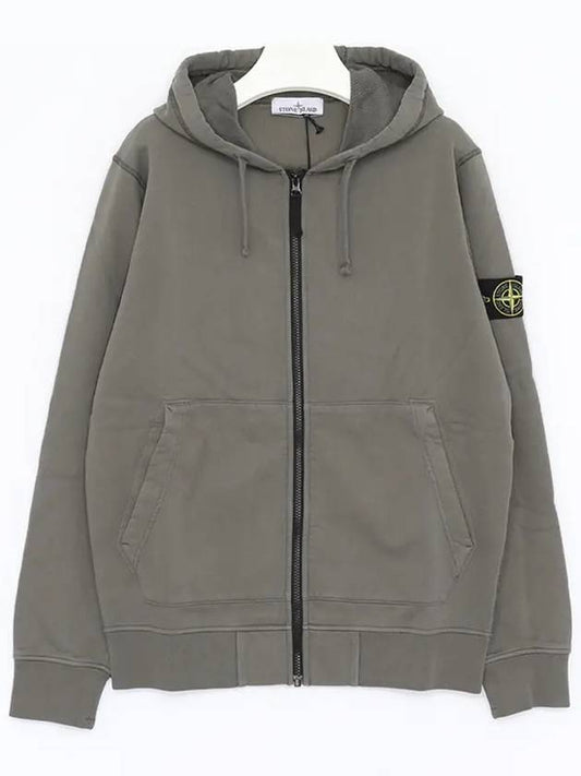 Logo Patch Cotton Fleece Hoodie Green - STONE ISLAND - BALAAN 2