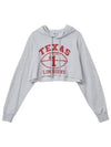 Texas crop hooded top heather gray - WILD DONKEY - BALAAN 1