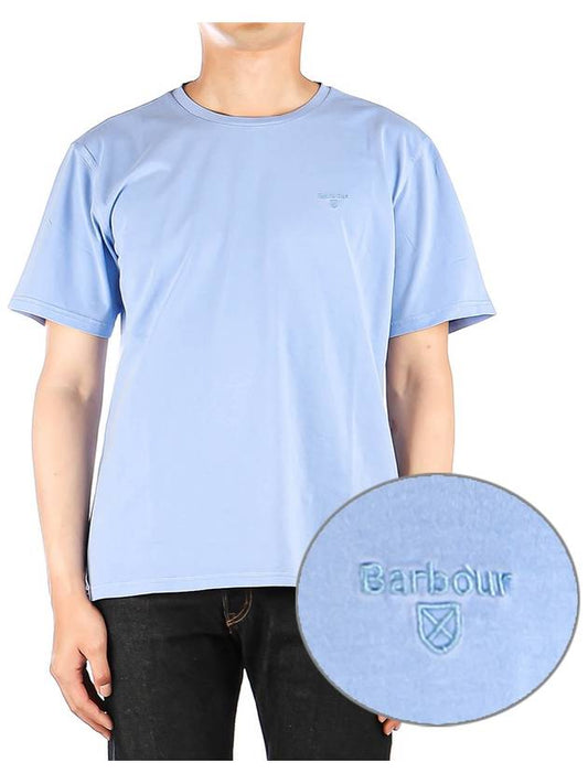 Garment Dyed Short Sleeve T-Shirt Blue - BARBOUR - BALAAN 2