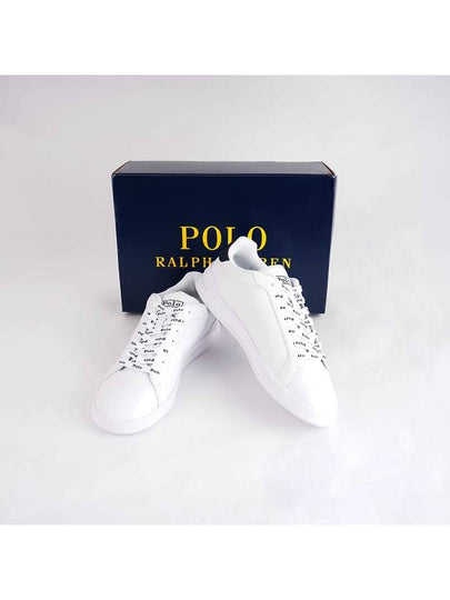 Logo Leather Low Top Sneakers Navy Tab White - POLO RALPH LAUREN - BALAAN 2