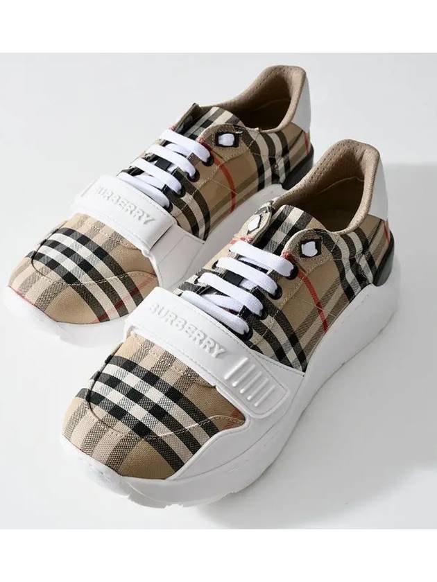 Vintage Check Suede Leather Sneakers Archive Beige - BURBERRY - BALAAN 2