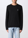 Embroidered Logo Basic Crew Neck Sweatshirt Black - POLO RALPH LAUREN - BALAAN 2