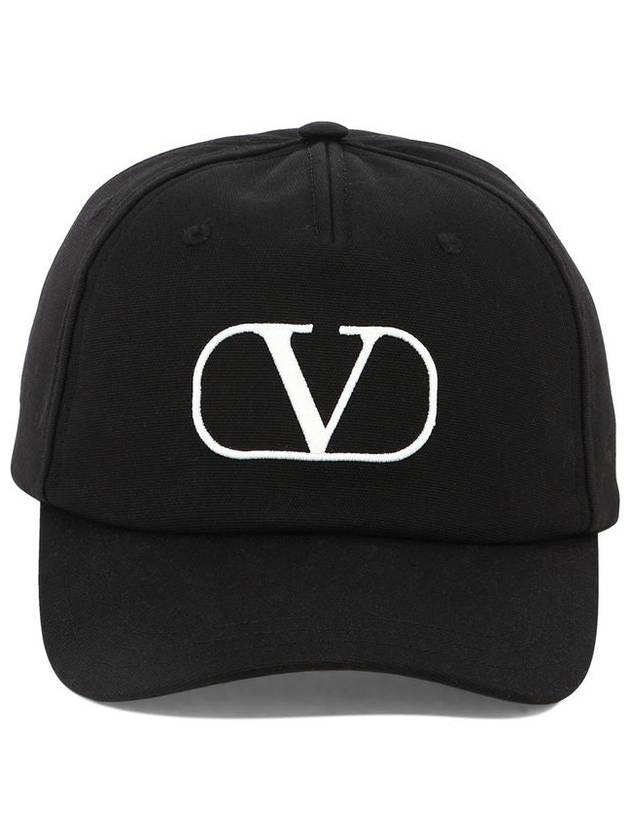 V Logo Ball Cap Black - VALENTINO - BALAAN 2