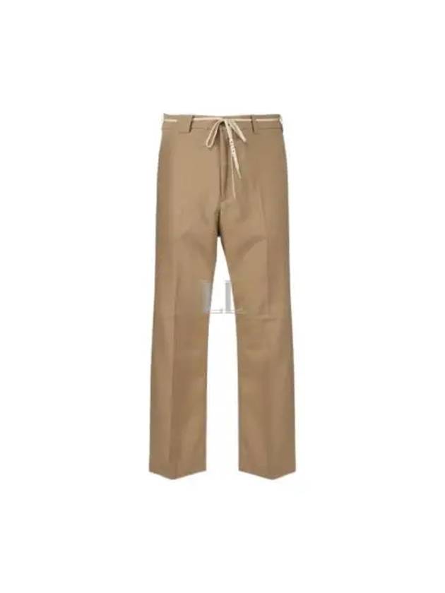 Wool Straight Pants Beige - MARNI - BALAAN 2