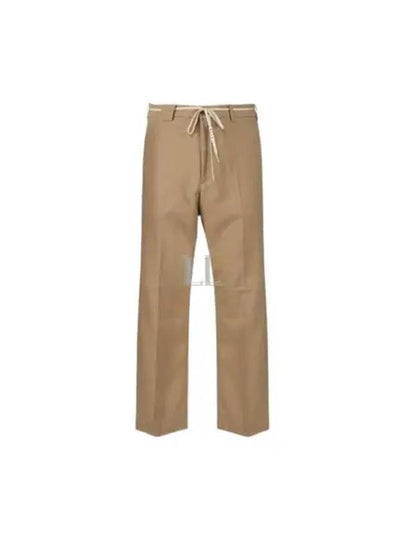 Wool Straight Pants Beige - MARNI - BALAAN 2