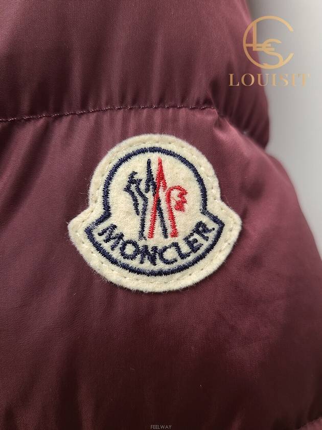 Used luxury goods Lewis It 1 Monclair burgundy canut knit hooded padded jumper - MONCLER - BALAAN 4