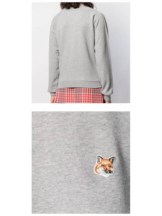 Fox Head Patch Adjusted Sweatshirt Grey Melange - MAISON KITSUNE - BALAAN 6