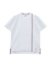 RWB Stripe Cotton Short Sleeve T-shirt White - THOM BROWNE - BALAAN 2