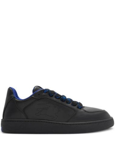 Stock Leather Low Top Sneakers Black - BURBERRY - BALAAN 1