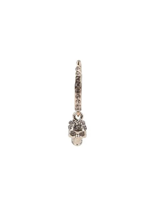 Skull Mini Creole Hoop Earrings Gold - ALEXANDER MCQUEEN - BALAAN 6