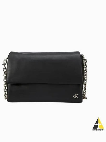 JEANS Women s Black Micro Mono Chain EW Flab Wrap Bag DH3571 001 - CALVIN KLEIN - BALAAN 2