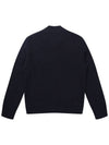 Men's Wool Round Snap Cardigan Navy SW21ISW06NV - SOLEW - BALAAN 3