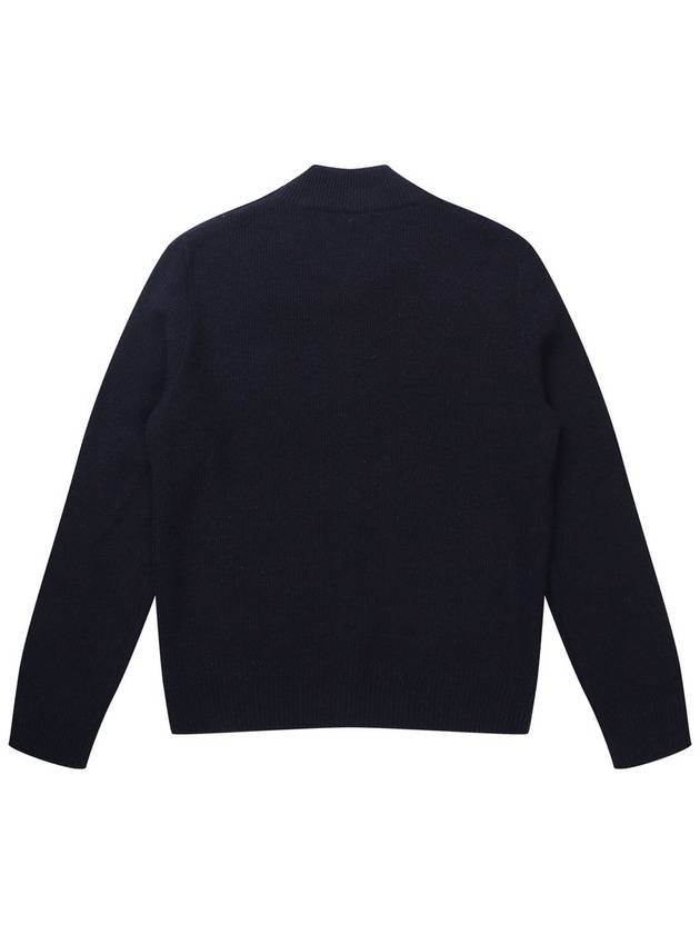 Men's Wool Round Snap Cardigan Navy SW21ISW06NV - SOLEW - BALAAN 3