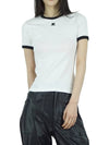 Bumpy Contrast Re-Edition Short Sleeve T-Shirt White - COURREGES - BALAAN 2