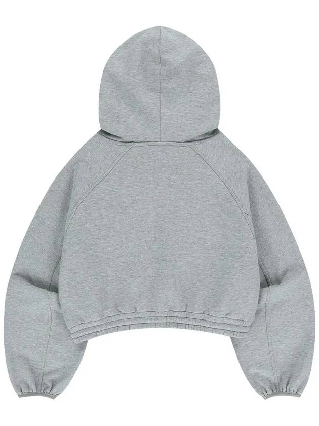 Crop Sweatshirt Big Pocket Hoodie Melange Gray - OFFGRID - BALAAN 2